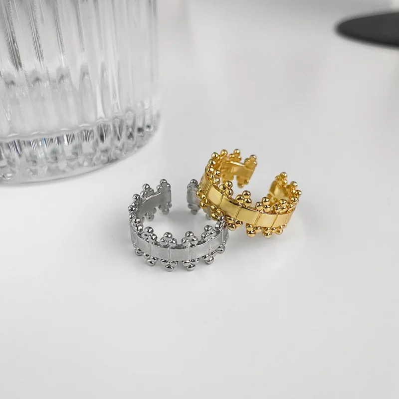 Zircon Gold Opening Rings for Women Geometric Irregular Couple Wedding Engagement Ring Fashion Jewelry Valentine's Day Gifts | Украшения