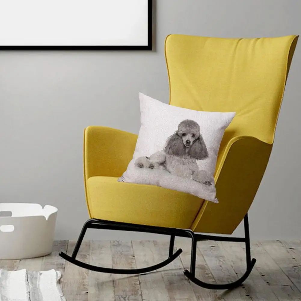 

Lovely Poodle Dog Cushion Cover Cute Pet Animals Decorative 45x45cm Pillow Bedroom Sofa Pillows Hug Hug Home G3a6 G9n6