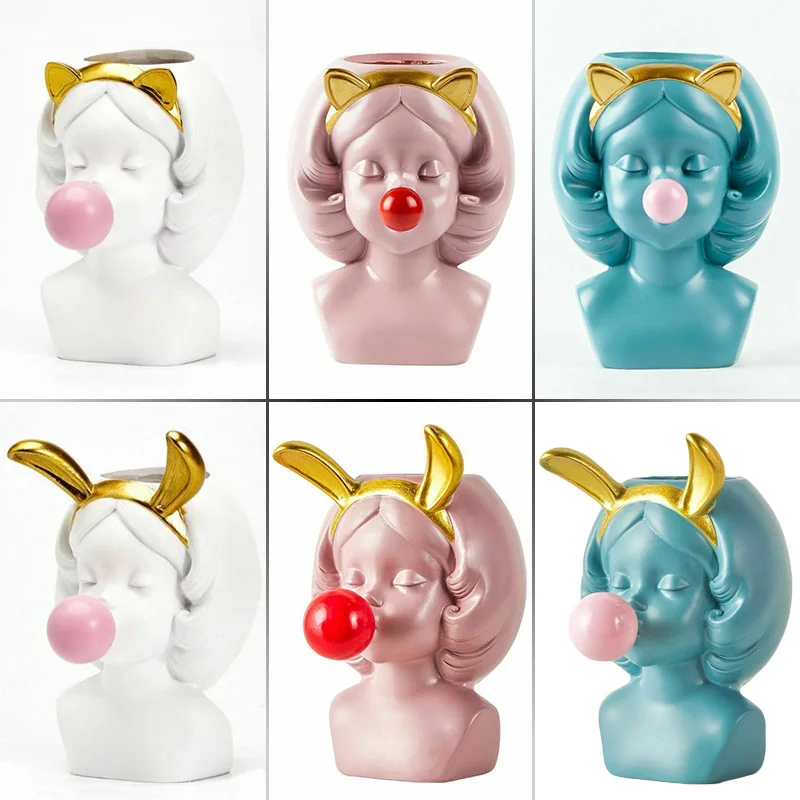 Креативная ваза из смолы для милой девушки украшение пузырчатой резинки