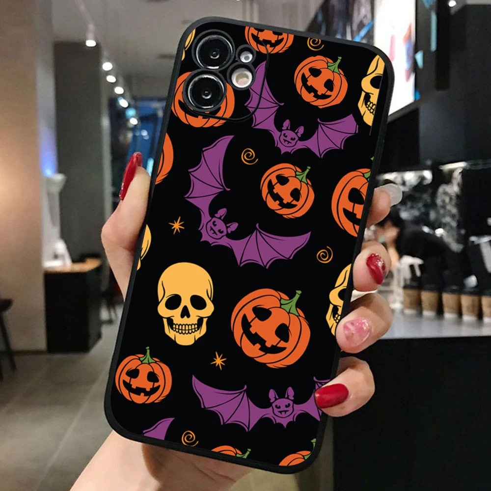 

PUNQZY Happy Halloween Pumpkin Lantern Case For Iphone 12 11 PRO MAX 6 7 8 Plus XR XS MAX SE 2020 Soft TPU Festival Case Cover