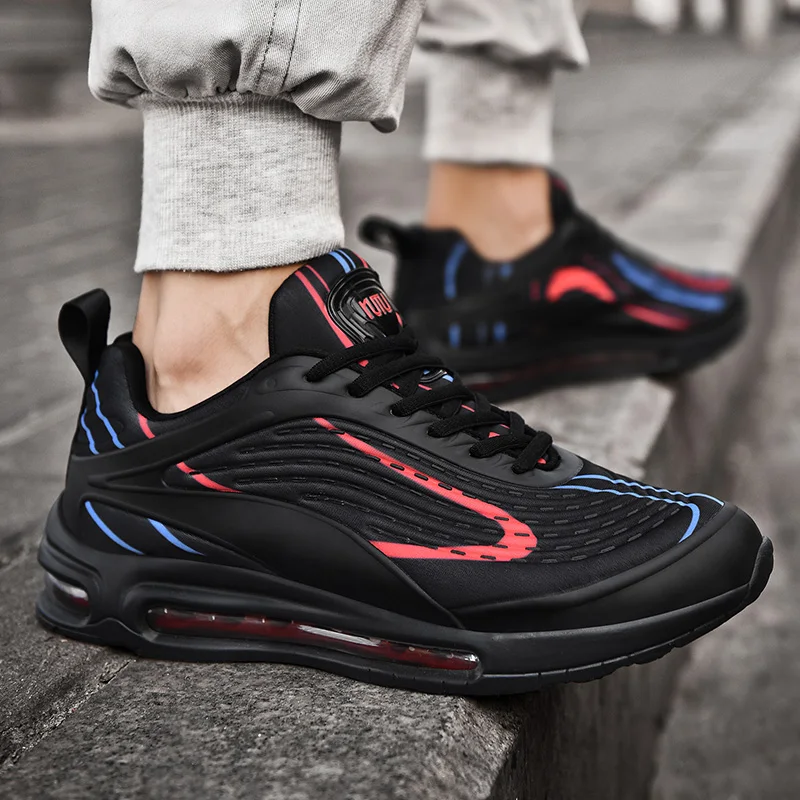 Трендовая спортивная обувь для мужчин кроссовки из дышащего сетчатого материала