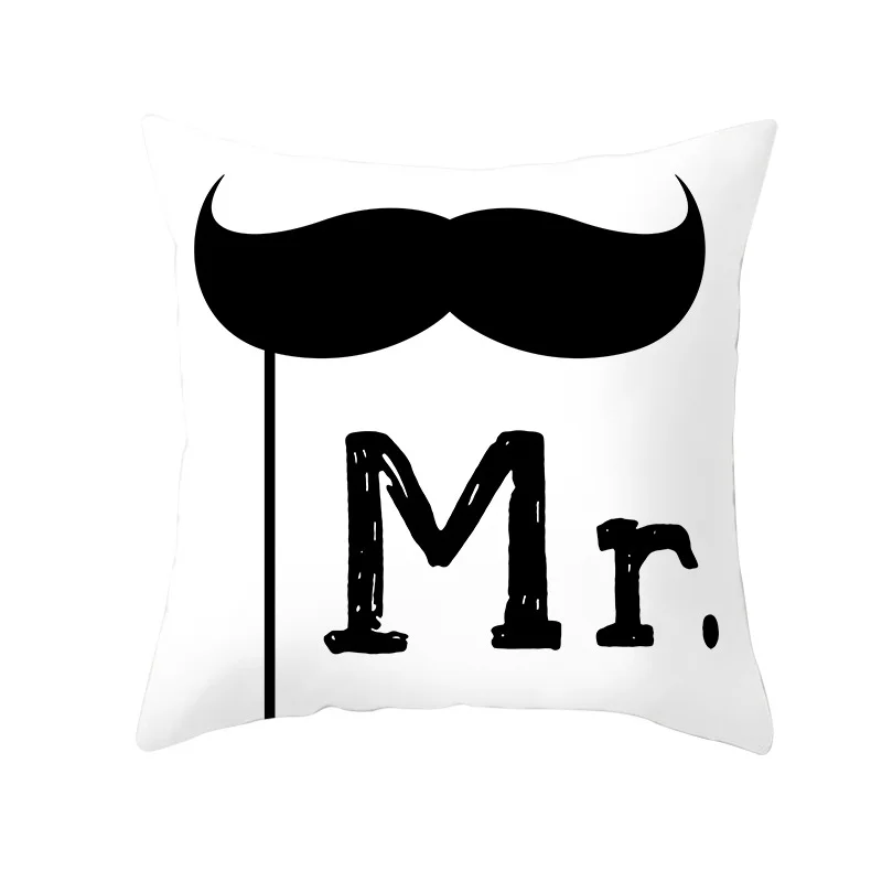 Чехол для свадебного мероприятия Mr Mrs Just merподушка Свадебный чехол душа вечерние