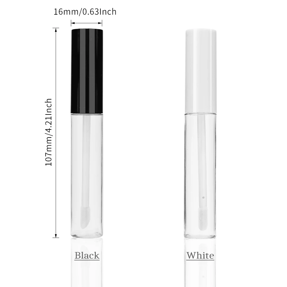 (С шприц) 10 мл прозрачные Пластик блеска для губ пустой губа многоразового