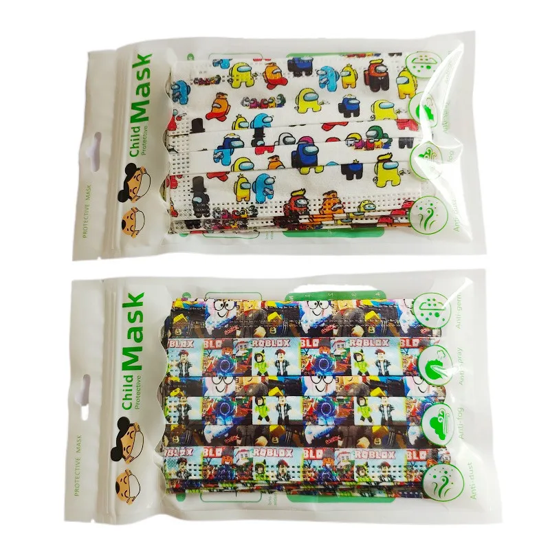 Детская маска Roblox Amongus Game Мультяшные маски для рта фильтры против пыли детская