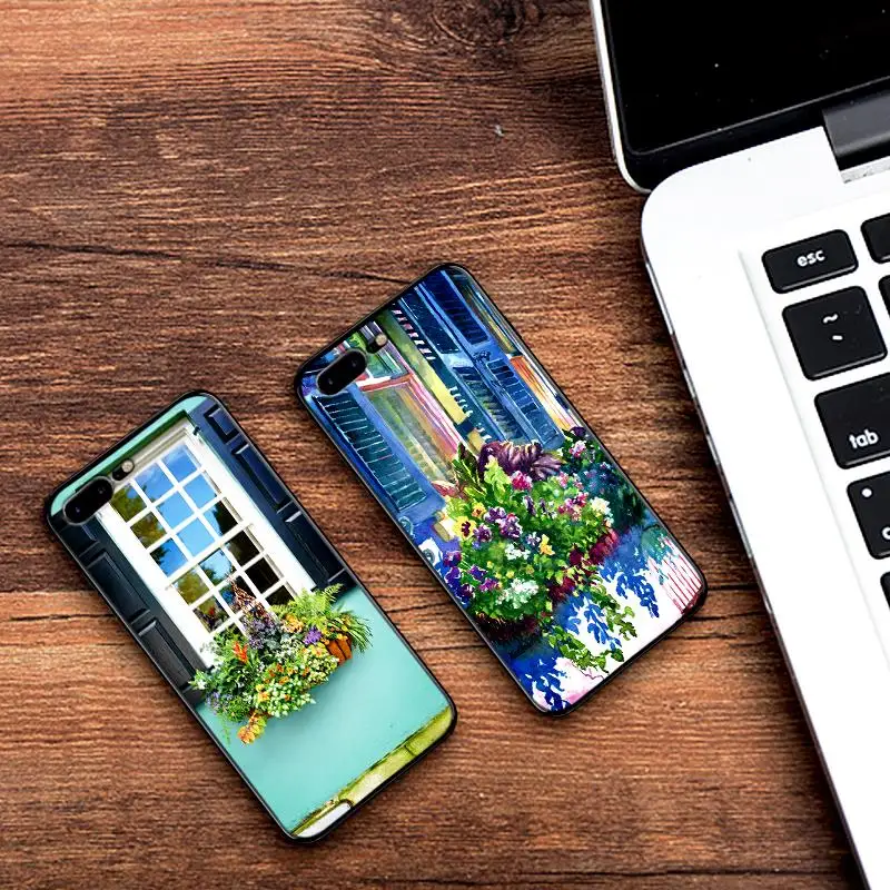 Дом с цветами мягкий чехол TPU для Apple iPhone X XR XS MAX 5 5S 5C SE 6 6S 7 8 Plus iPod Touch силиконовая обложка.