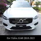 Рамка для автомобильного бампера из нержавеющей стали, облицовка переднего угла, украшение для Volvo XC60 2018-2021, автомобильные аксессуары