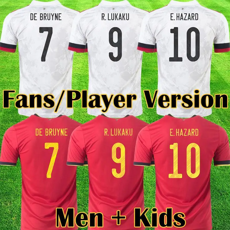 

Belgium Jersey 2021 LUKAKU HAZARD BATSHUAYI Camiseta futbol KOMPANY DEMBELE 2020-21New Belgium Home And Away Men Women kids Foo