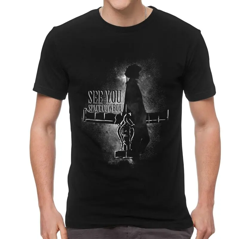 

Men's Cowboy In Space Spike T-Shirt Streetwear cowboy bebop Smoke Tshirt Short Sleeve Hip Hop T Shirt Homme Cotton Tee Gift Idea
