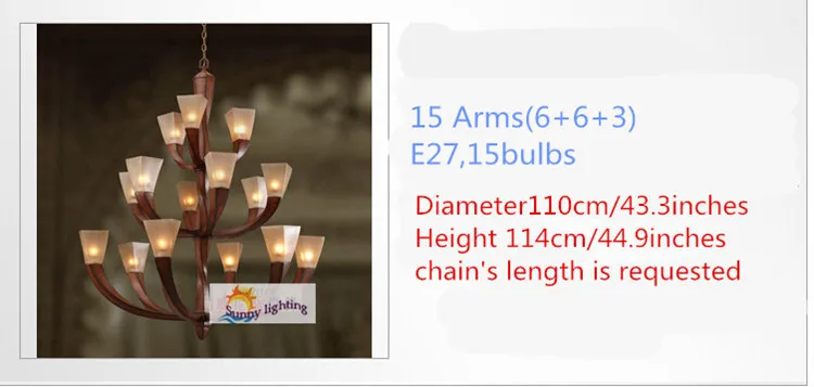 Лобби отеля большая красная деревянная лампа люстра проект освещение LED e27 abajur