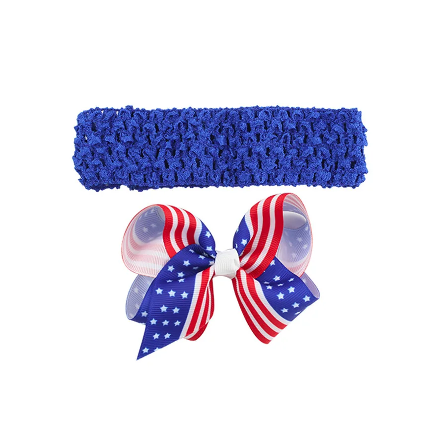 4 июля аксессуары для волос девочек набор новорожденных заколки маленьких в