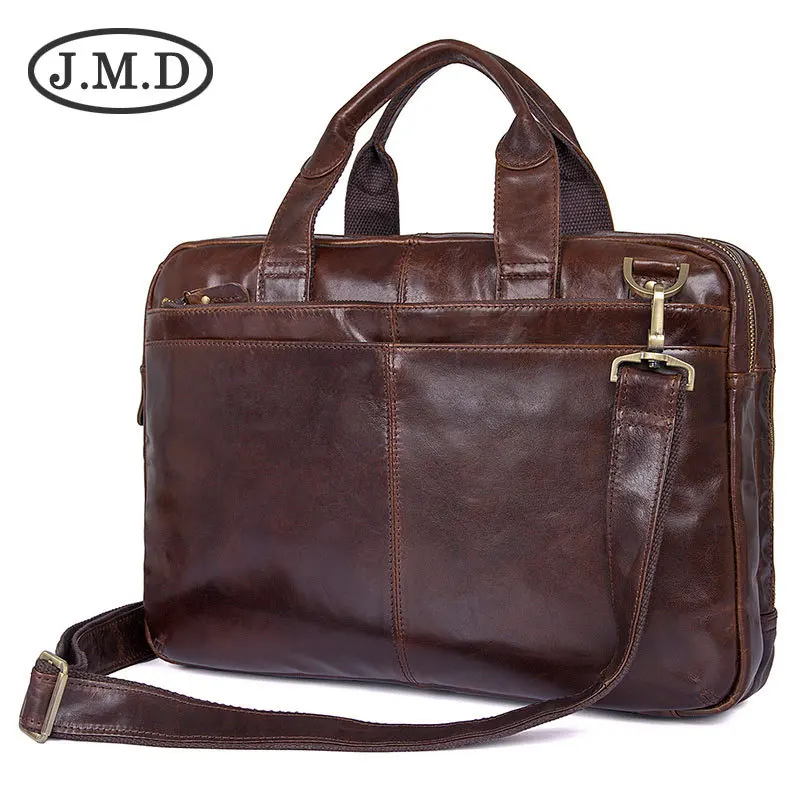 

J.M.D New Arrival 100% Genuine Leather Shoulder Bag Men's Laptop Bag Handbag Briefcase Messenger 4 Color