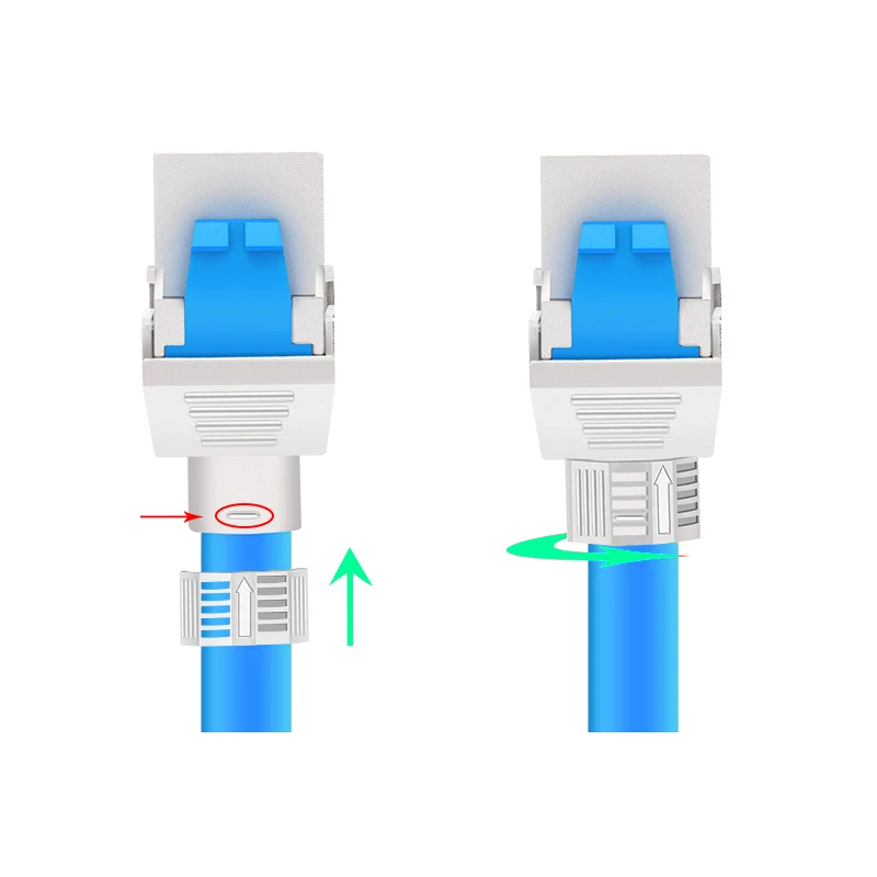 Linkwylan сетевой RJ45 Cat8 Keystone Jack модуль 40 г 2000 МГц экранированный для Cat 8 кабель лицевая