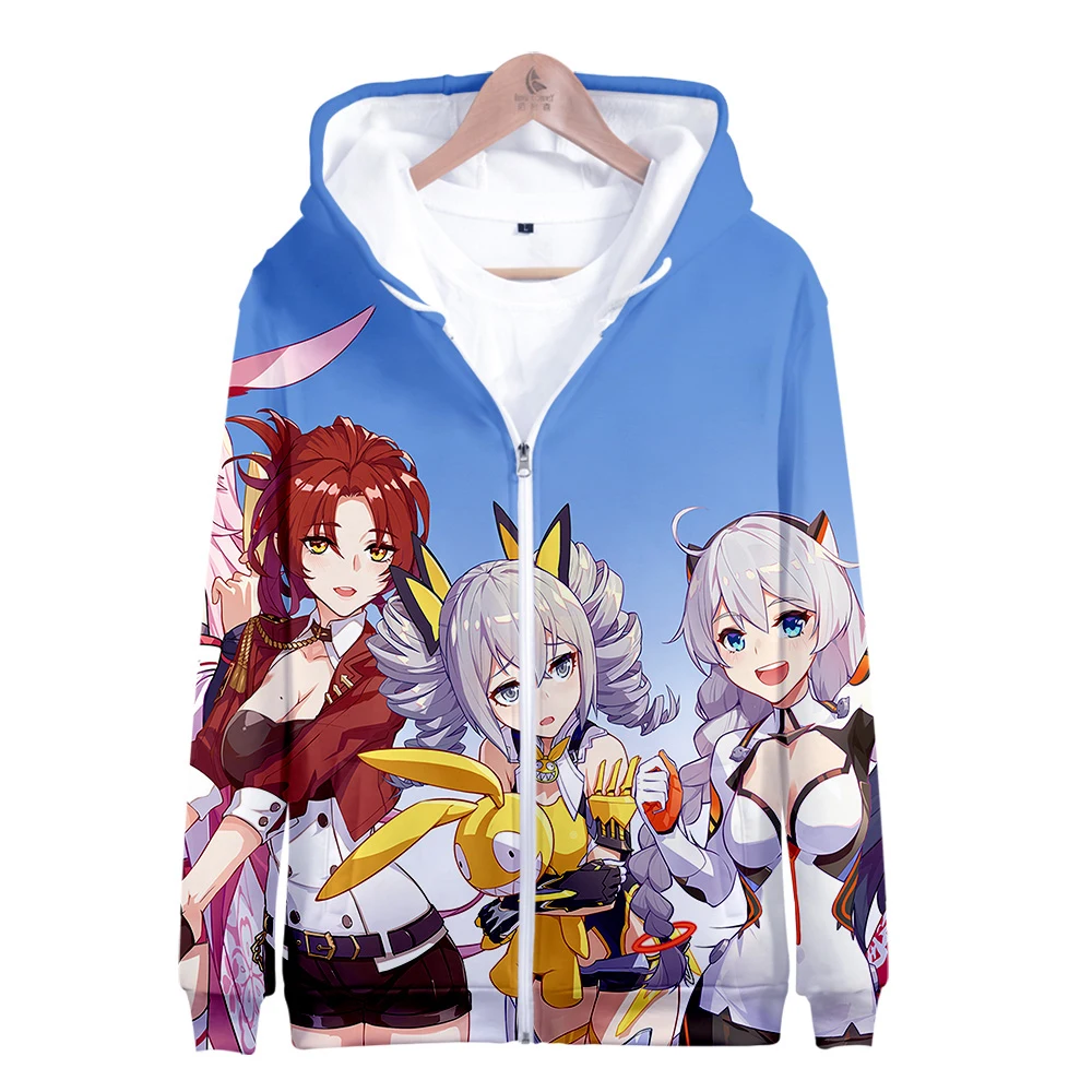 Honkai Impact 3 hoodies sweatshirt autumn and winter Zipper Leisure Print Novelty Top Luxury Harajuku | Мужская одежда