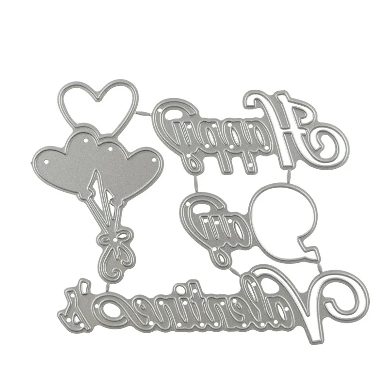 Naifumodo Happy Valentine's Day Dies Heart Metal Cutting New 2019 for Card Making Scrapbooking Embossing Cuts Craft | Дом и сад
