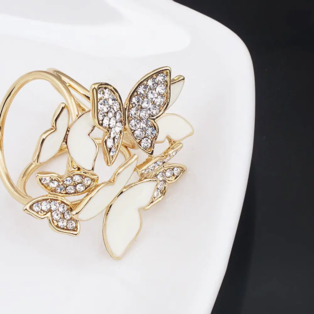 Хрустальная Бабочка золотые круги брошь с застежкой для шарфа булавка Женская