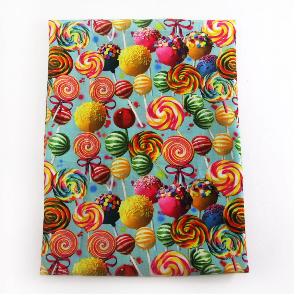 Давид аксессуары 50*145 см Торт Мороженое 100% хлопок ткань для ткани Дети Домашний