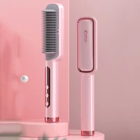 profissional hair straightener brush electric hot comb anti scalding ceramic hair curler straightening heating combs heated hair