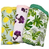 winter blanket lemon rainforest 4 layer 100 cotton muslin baby blankets for newborn swaddle wrap bedding swaddling