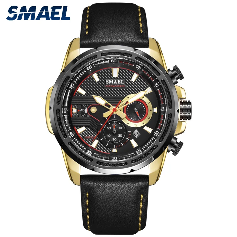 

2019 New SMAEL Sports Men's Watches Fashion Top Brand Luxury Military Quartz Watch Men Waterproof SL-9092 Box relogio masculino