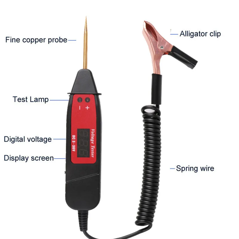 Universal 5-36V LCD Digital Circuit Tester Voltage Meter Pen Car Scanner Power Probe Automotive Diagnostic Tool#291208 |
