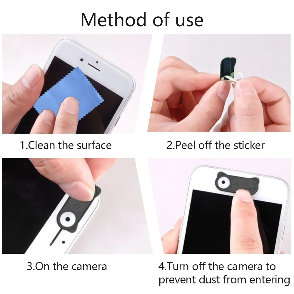 

Plastic Slim Universal WebCam Cover Camera Sticker For Phone iPad Tablet Privacy Security Protector Mobile Phone Accessories