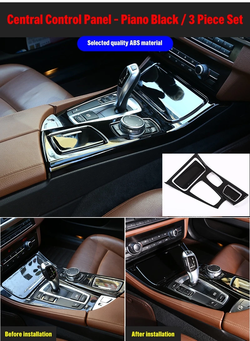 Хромированная Автомобильная Центральная панель управления для BMW 5 series F10 F11 F18 520i