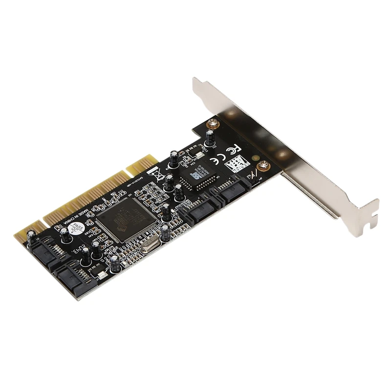 PCI to 4 SATAII Riser Card SIL3114 Array Adapter Support RAID 0.1.0+1.5 Hard Disk Expansion | Компьютеры и офис