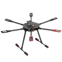 JMT Saker675 675mm 6-axle Carbon Fiber Folding Rack w 5V 12VBEC Integrated Power Module ESC Sub-board DIY RC Drone Spare Parts