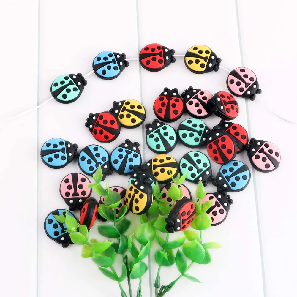 Kovict-Cuentas de silicona con forma de Mini Animal, accesorios de cadena para chupete, juguetes de enfermer&iacute;a masticables, 10 piezas-0
