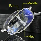 Прогрессивные многофокальные складные очки для чтения с чехлом для мужчин женщин мужчин защита от сисветильник складные ультрасветильник пресбиопические очки
