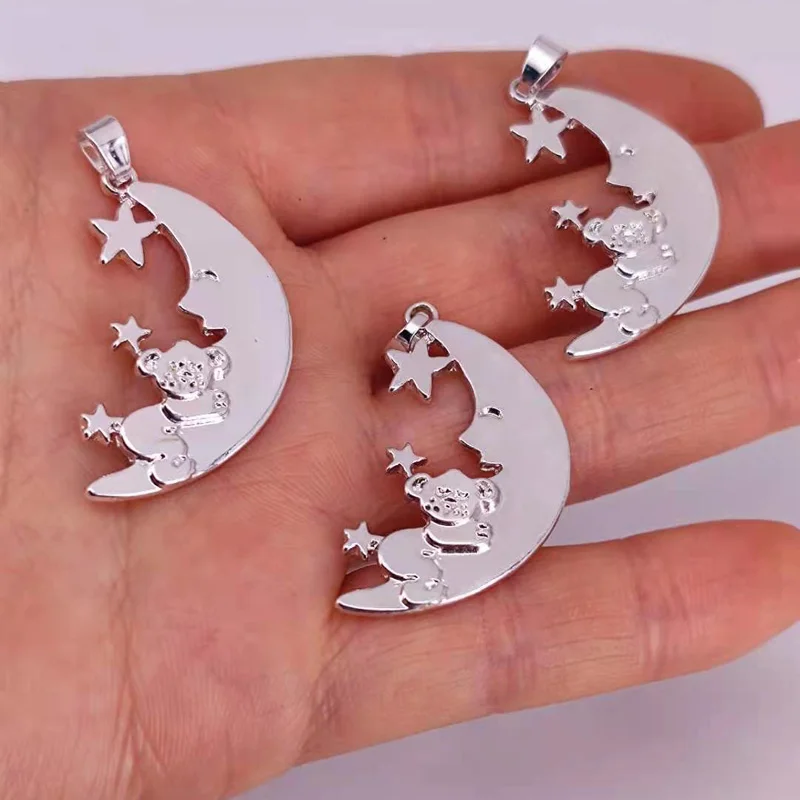 

hzew 5pcs new star moon raccoon pendant charm child gift for women man Accessories