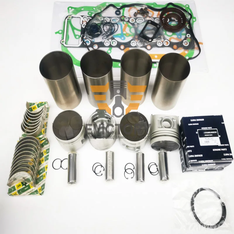 

For MITSUBISHI 4M40T 4M40-T overhaul rebuild kit water pump oil pump gasket piston liner