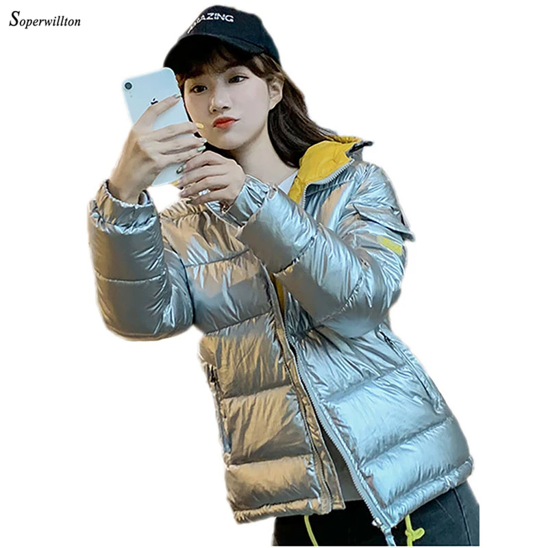 Женская одежда из хлопка 2019 зимнее пальто на молнии с длинным рукавом Однотонная