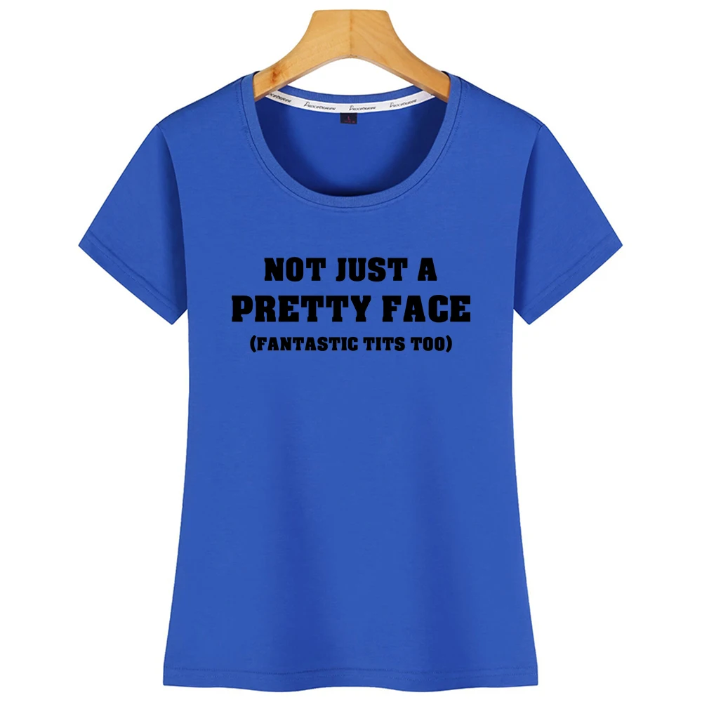 Женская винтажная короткая футболка с круглым вырезом и надписью Not Just A Pretty