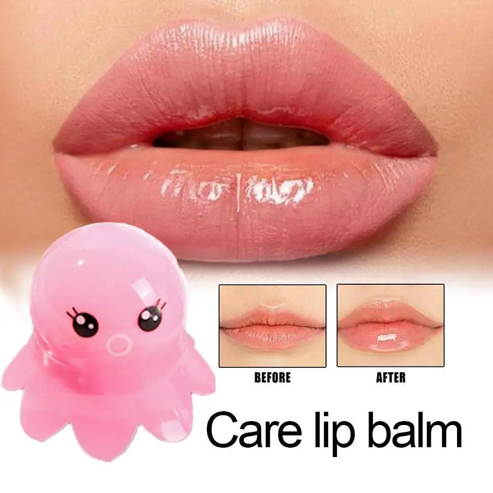 

1Pcs Multicolor Octopus Care Lip Balm Moisturizing Desalination Lip Wrinkles Exfoliating Lipstick Primer Lip Beauty Cosmetics