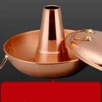 chinese style copper hot pot induction cooker basin pure copper copper instant mutton old fashioned special commercial hot pot