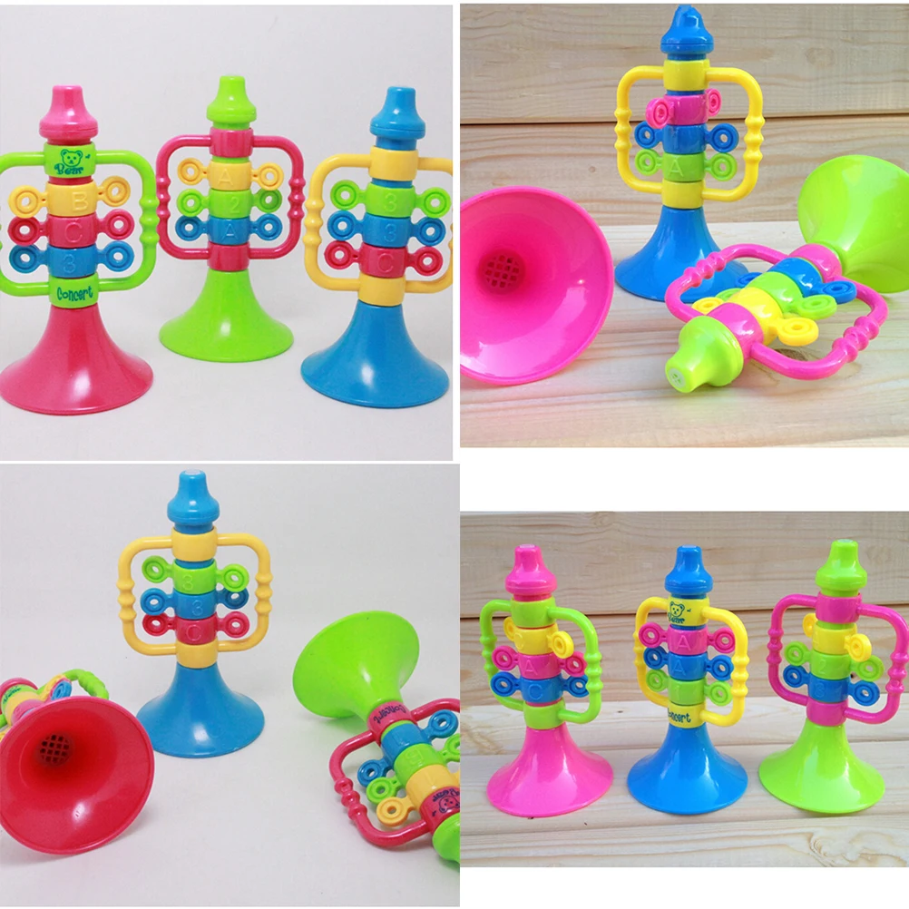 

Kids Baby Cute Plastic Colorful Trumpet Speaker Children Musical Instruments Educational Letter Number Bugle Hooter Toys 1 PcNEW
