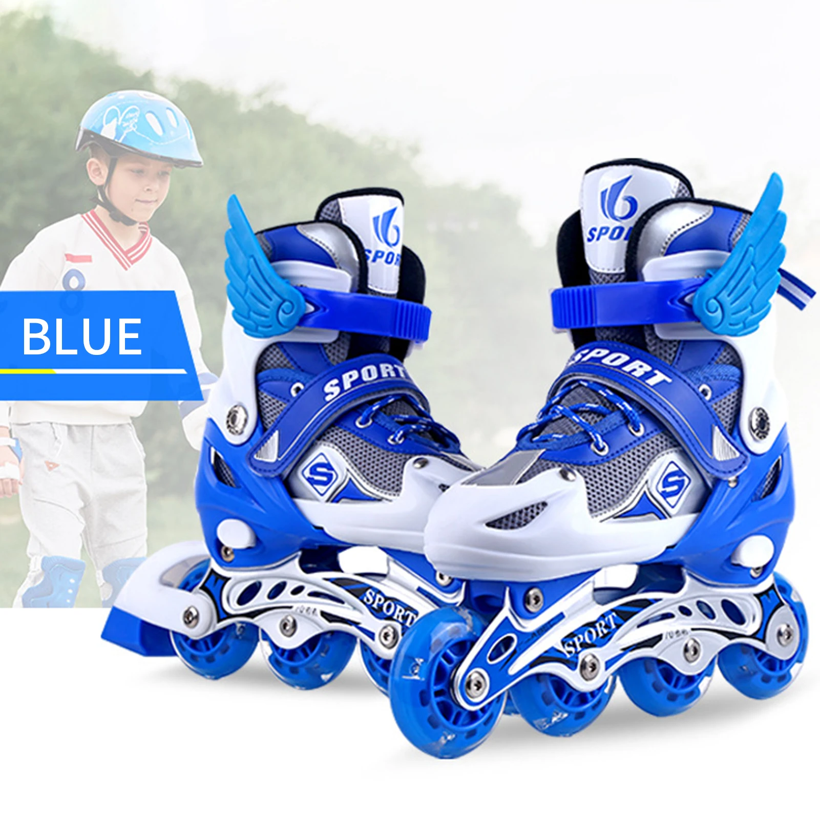 Детские роликовые коньки Flash высококачественные детские из ПВХ одноколесные с