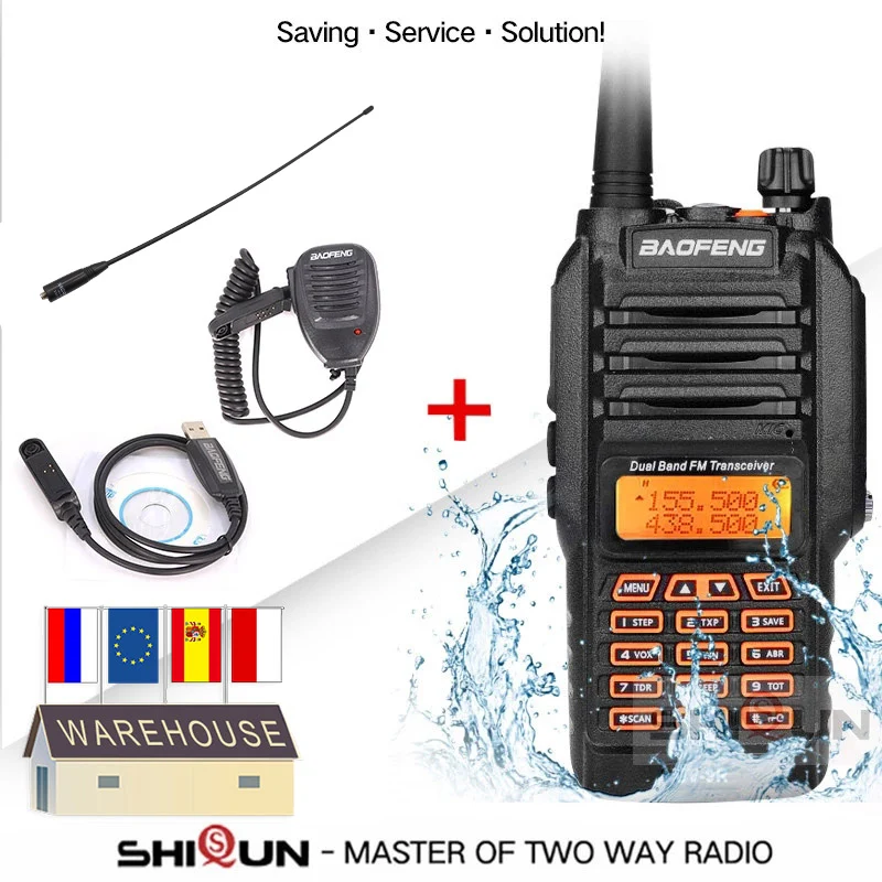 Внешняя акустическая гарнитура Baofeng IP67 водонепроницаемая UHF VHF 136 174/400 520 МГц