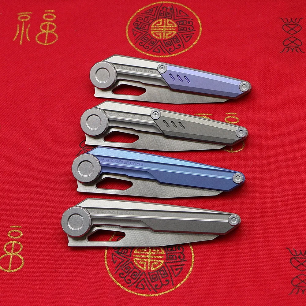 

NOC original MT-10 bearing folding knife M390 blade titanium alloy handle outdoor camping hunting fishing fruit knives EDC tools