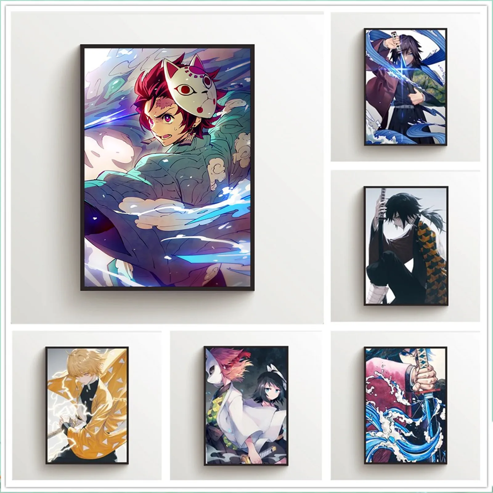 

Demon Slayer Kimetsu No Yaiba Anime Poster Picture Bar Shop Door Wall Decor