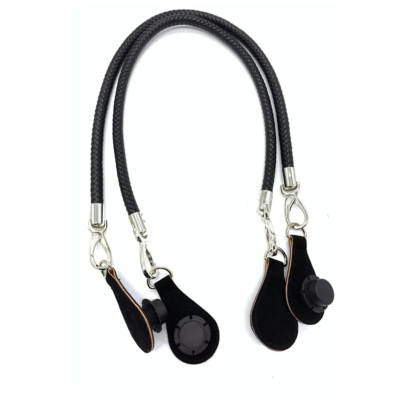 1 пара 85/70/65 см новые веревки с розовыми ручками для obag - Цвет: 80 cm black