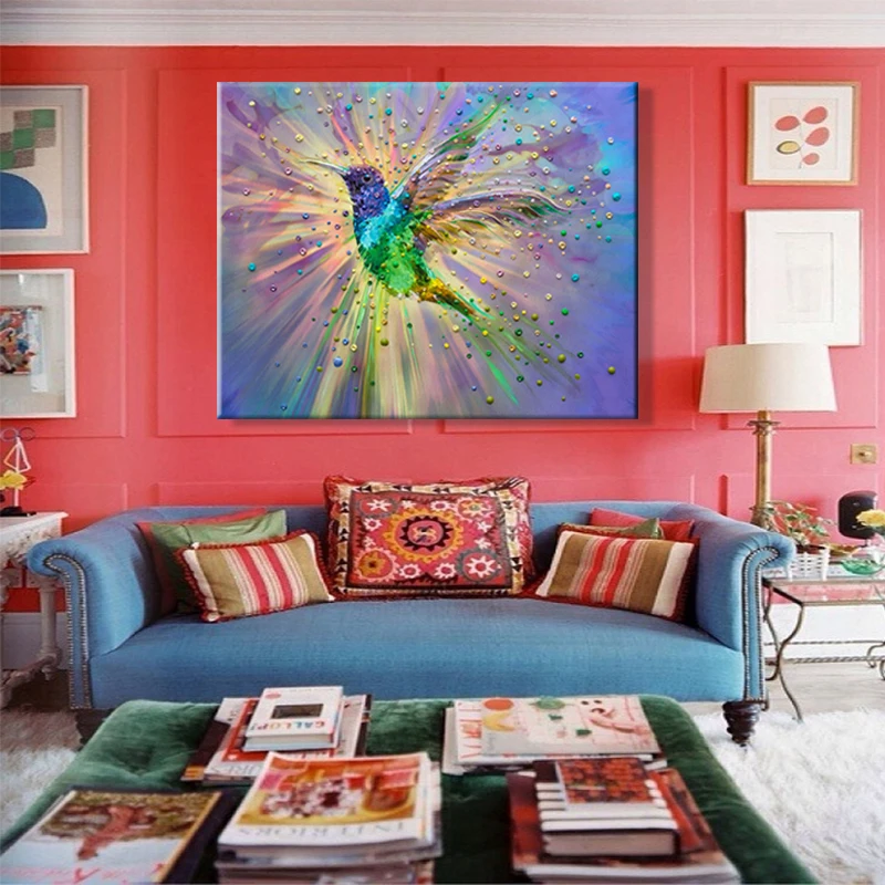 Diy краски по номерам картина Рисование с комплектами цветные животные попугай