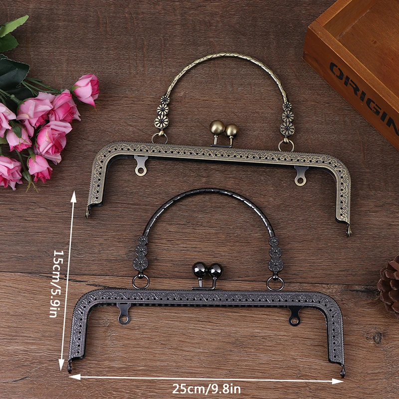 

1PCS Metal Kiss Clasp Lock Frame DIY Tool Metal Frame Kiss Clasp Lock For Handbag Purse Coin Bag DIY Metal Frame Purse Handle