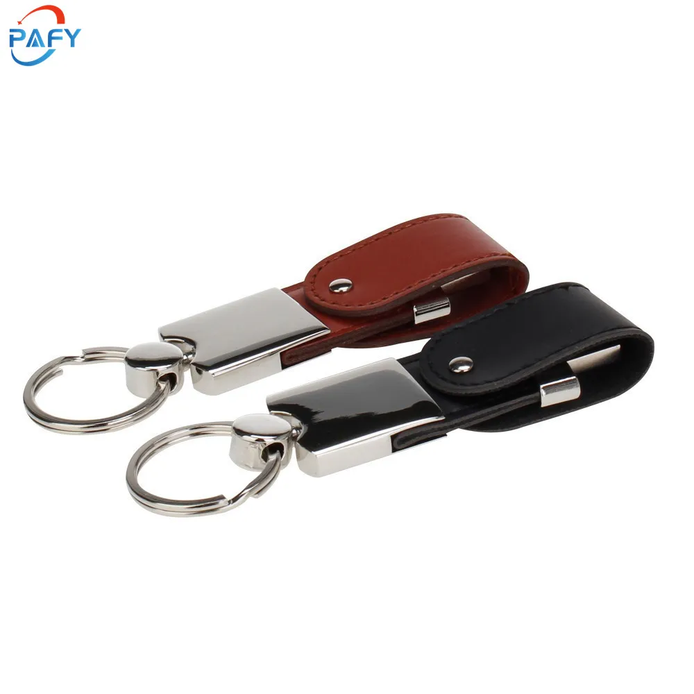 Металлический Кожаный Usb флеш накопитель 2 0 4 ГБ 8 16 32 64 128 ГБ|USB флэш-накопители| |