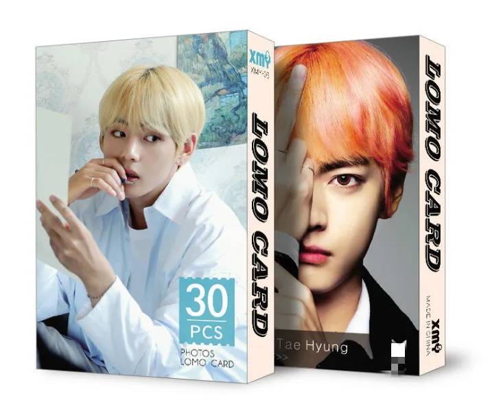 30 шт./компл. k-pop Bangtan для мальчиков альбом LOMO карты модный бумажный фото карта HD Фотокарта - Цвет: TAE HYUNG