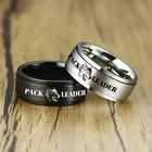 Персонализированное мужское кольцо-Спиннер 8 мм из нержавеющей стали обручальное кольцо в черном