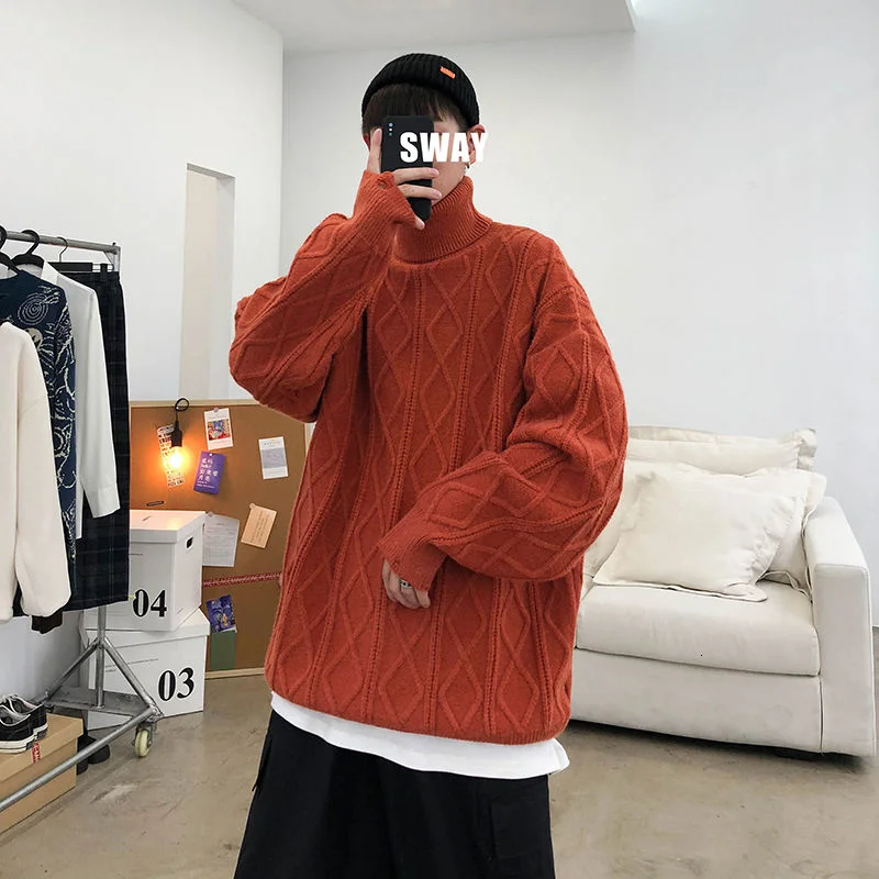 

O-neck Men's Sweater Korean Casual Sweater Men's Fashion Pullover Sweater Men's Loose Warm And Windproof Knitted Jumper Men