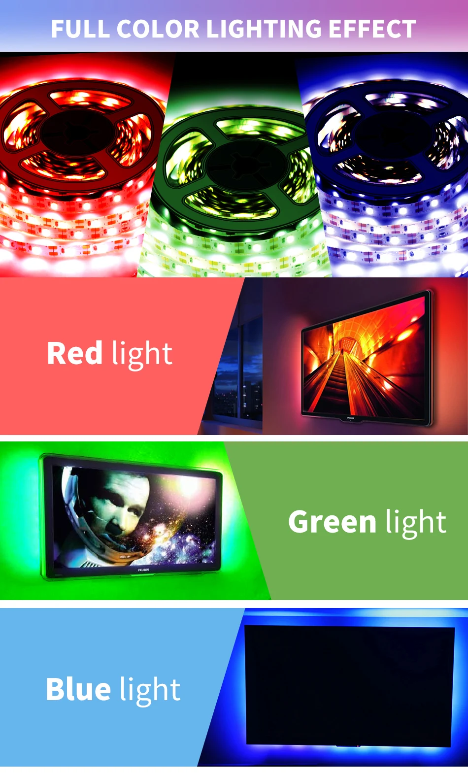220V Светодиодные ленты RGB ТВ Подсветка 110V US/EU Plug 0,5 м~ 5 м 2835 5V USB Светодиодные ленты светильник с пультом дистанционного управления Ambi светильник лампа веревка мигающий