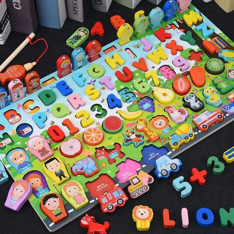 

Wooden Toys Montessori for Kids Montessori Board Math Fishing Montessori Toys wooden educational toys for baby 1 2 3 Years Old